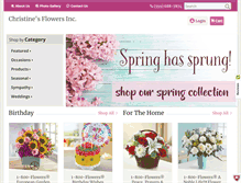 Tablet Screenshot of christinesflowersinc.com